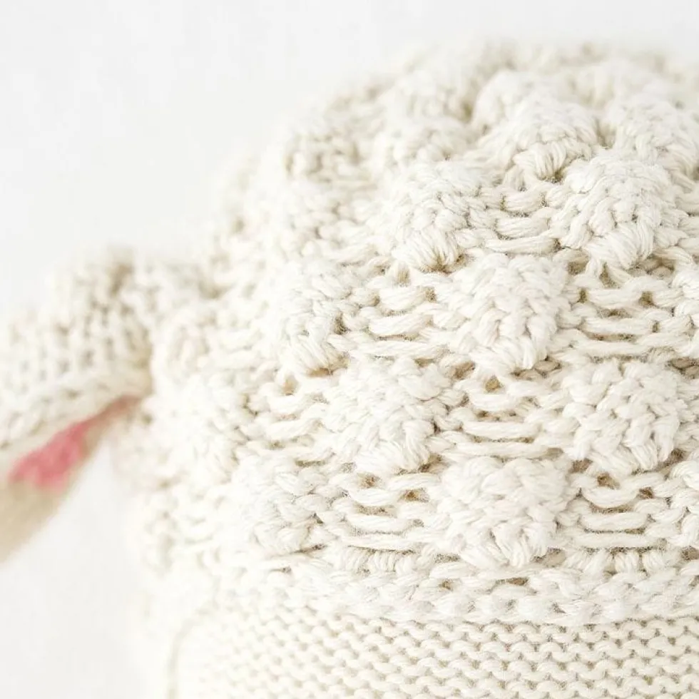 Little 13" Lucy the Lamb (Pastel) Hand-Knit Doll