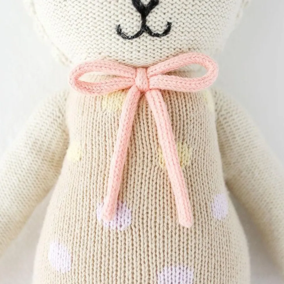 Little 13" Lucy the Lamb (Pastel) Hand-Knit Doll