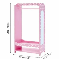 Little Princess Bella Clothing Rack with Storage - Pink
