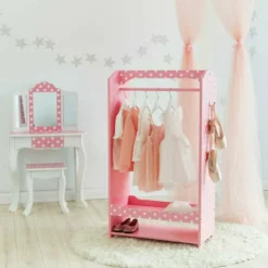 Little Princess Bella Clothing Rack with Storage - Pink