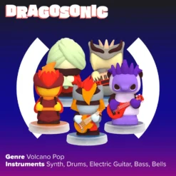 Loops Lab Dragosonic: 5 Figurines Volcano Pop Band