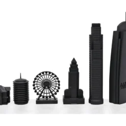 Los Angeles Edition Acrylic Chess Set with Wood Map Board