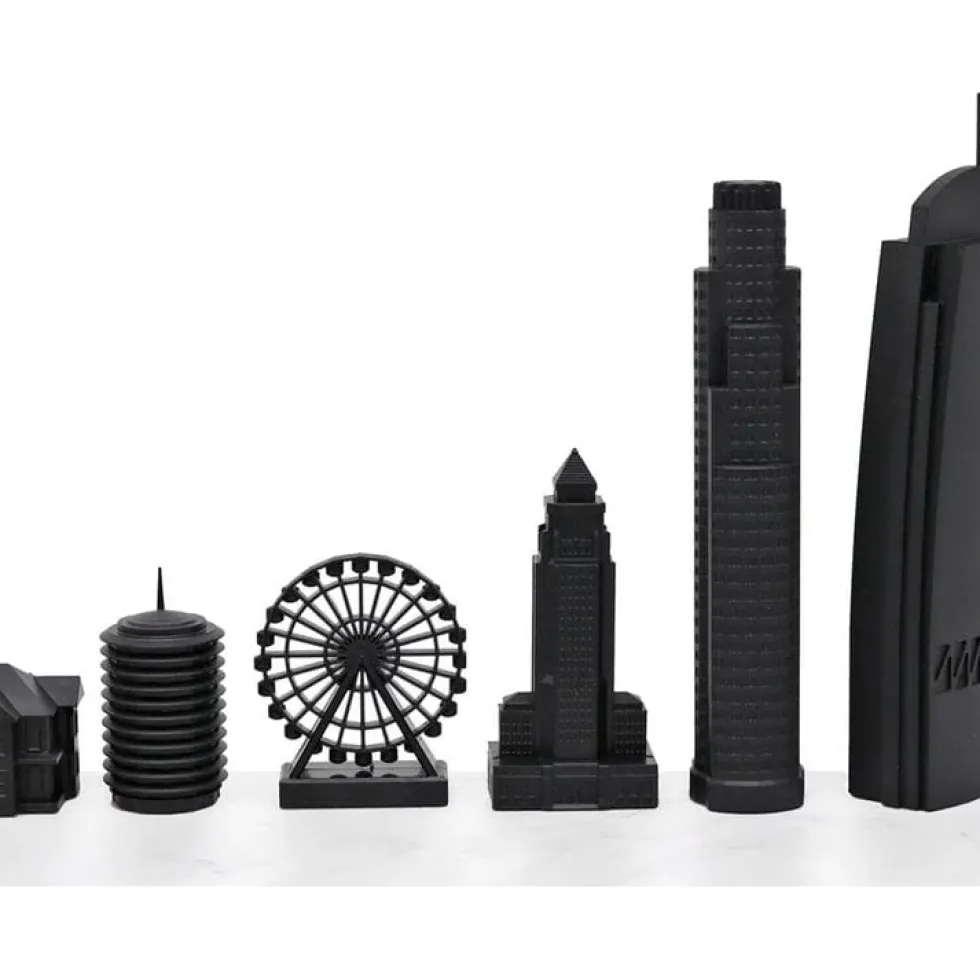 Los Angeles Edition Acrylic Chess Set with Wood Map Board
