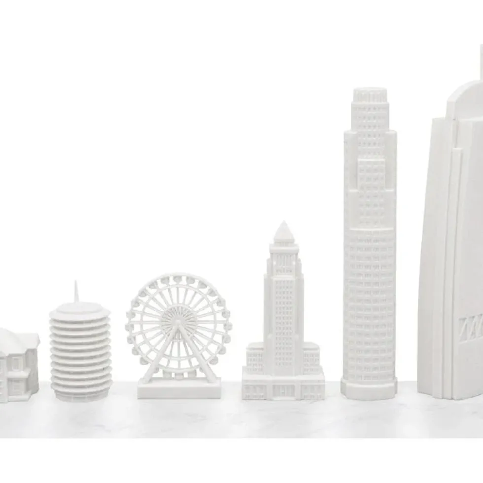 Los Angeles Edition Acrylic Chess Set with Wood Map Board