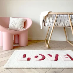 Love Rug - Cream/Red