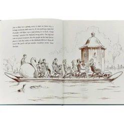 Make Way For Ducklings Book in Teal Blue Italian Leather
