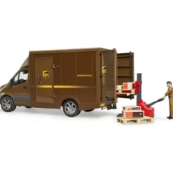 MB Sprinter UPS Truck with Driver Figure and Accessories