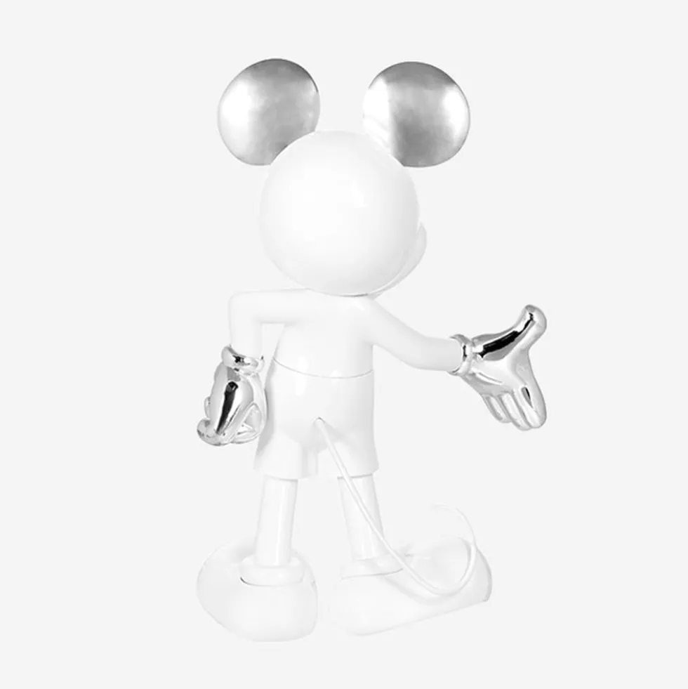 Mickey Mouse 12" Welcome Studio Figurine - White & Silver