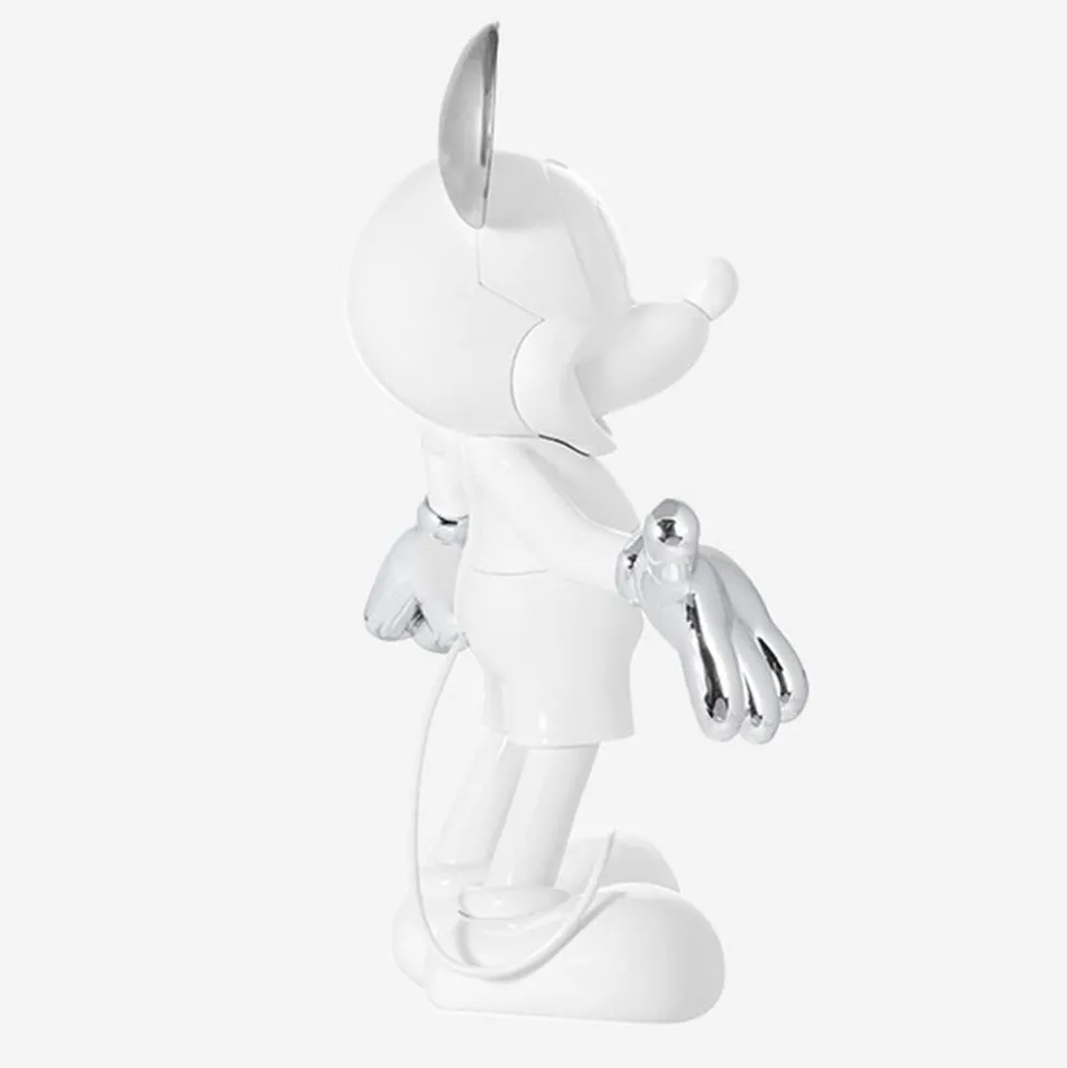 Mickey Mouse 12" Welcome Studio Figurine - White & Silver