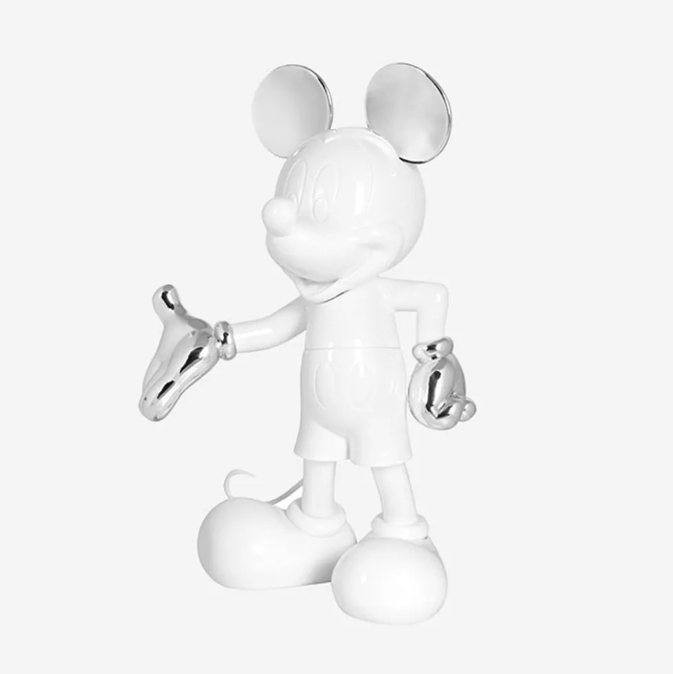 Mickey Mouse 12" Welcome Studio Figurine - White & Silver