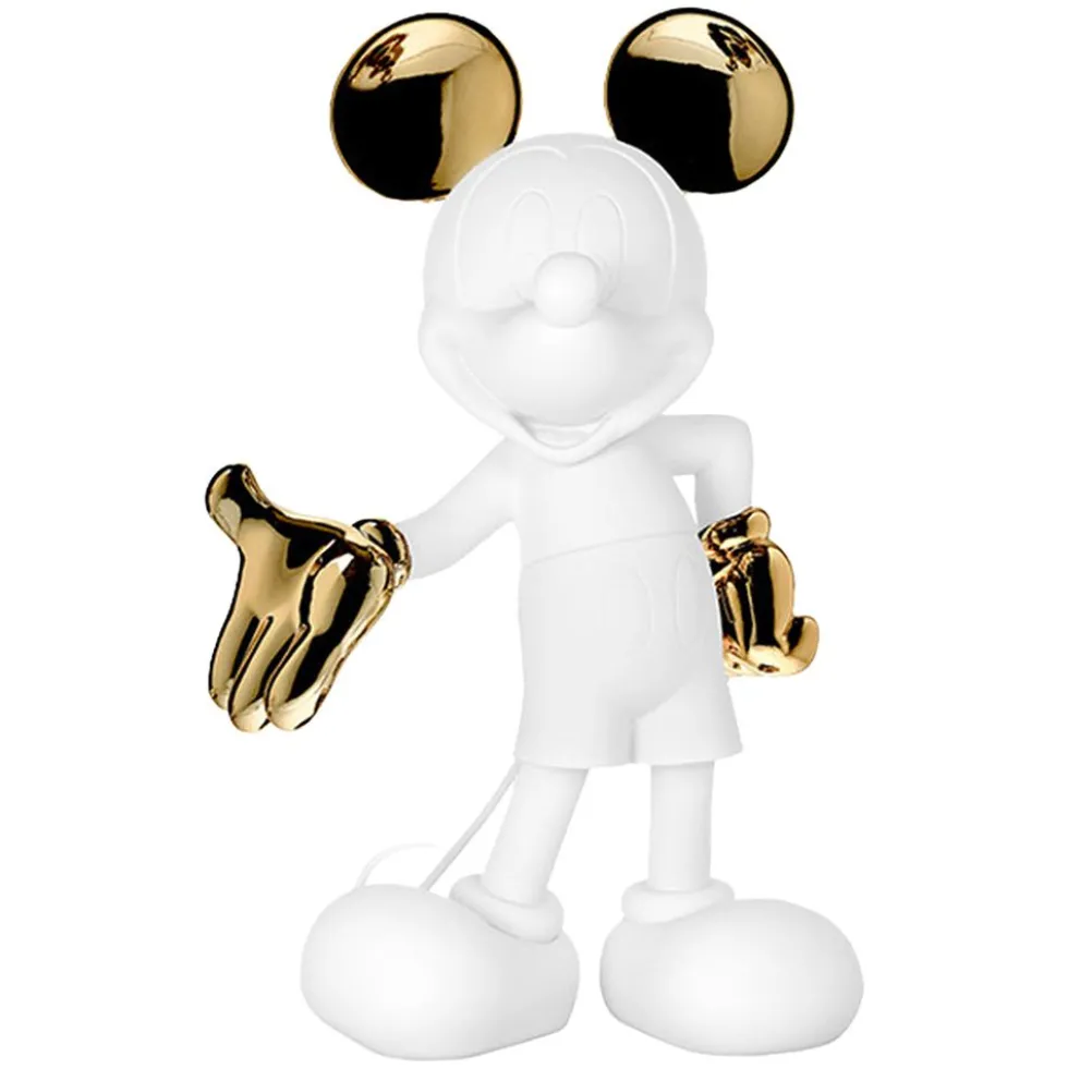 Mickey Mouse 12" Welcome Studio Figurine - White & Gold