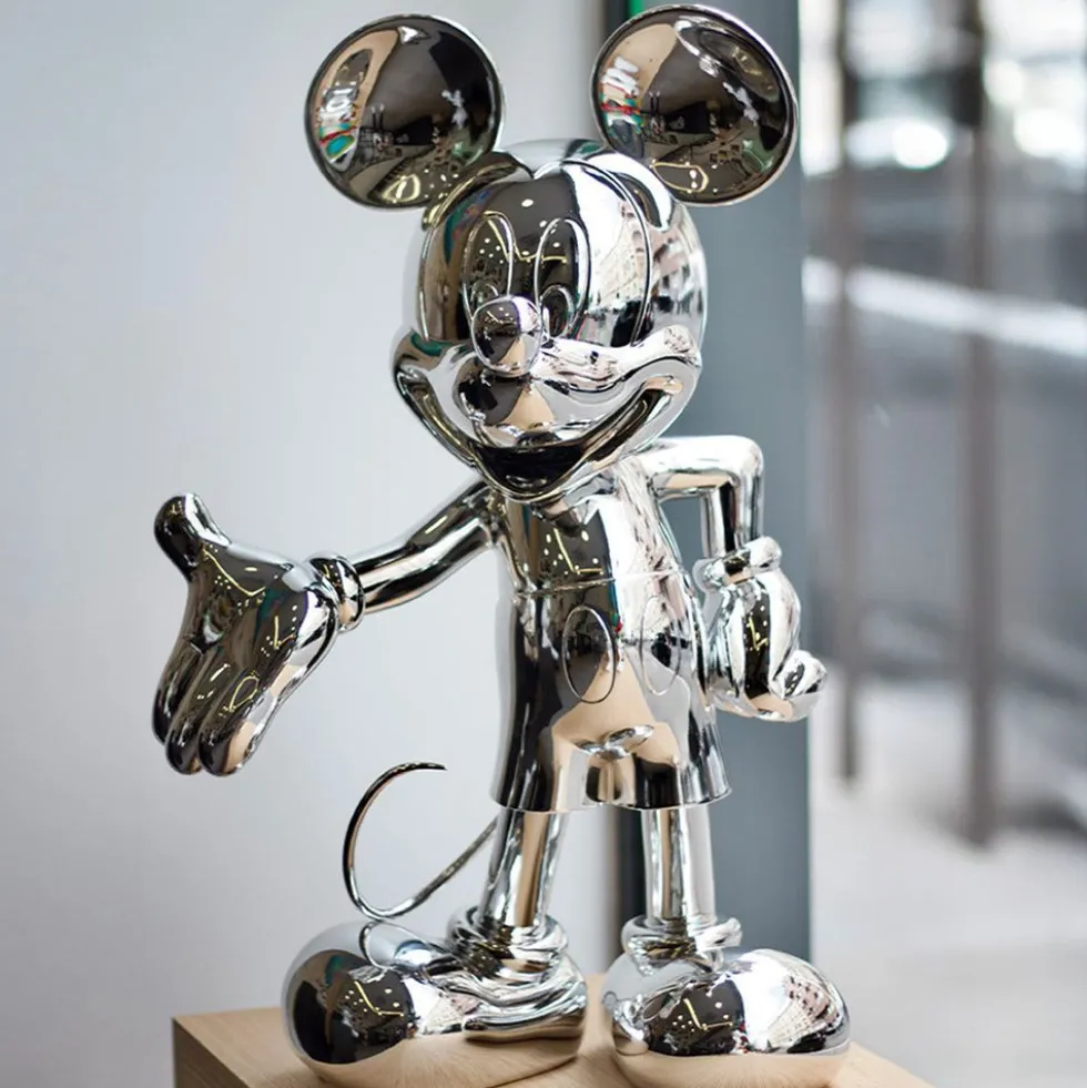 Mickey Mouse 12" Welcome Studio Figurine - Silver