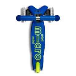 Mini Deluxe Foldable LED Scooter - Neon Canary Yellow/Blue