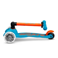 Mini Deluxe Foldable LED Scooter - Neon Sunset Orange/Aqua