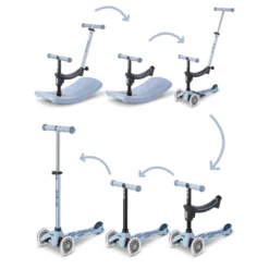 Mini Deluxe Rock & Go LED Scooter - Ocean Slate