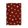 Moon Rug - Brick Red & Gold
