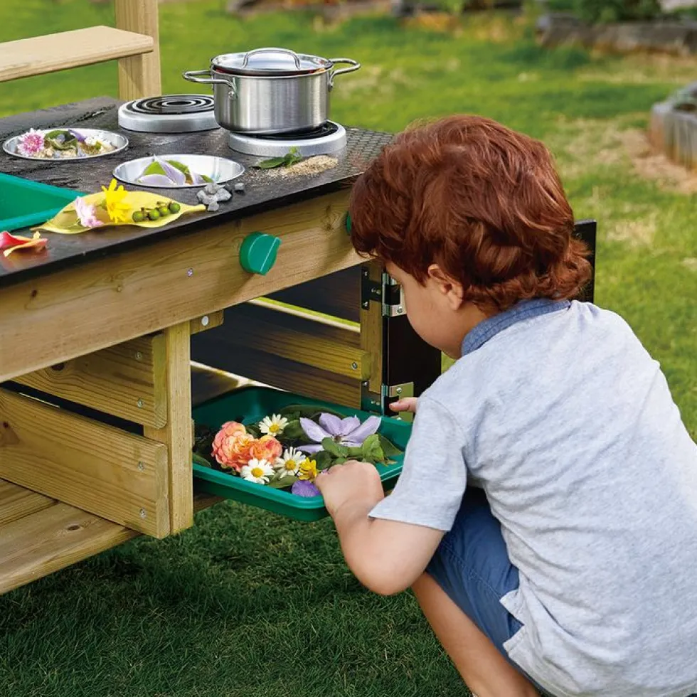 Mud Kitchen Wooden Toy Playset with Accessories