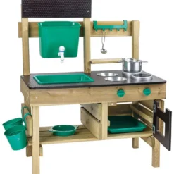 Mud Kitchen Wooden Toy Playset with Accessories
