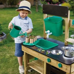 Mud Kitchen Wooden Toy Playset with Accessories