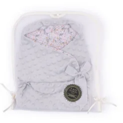 My FAO Doll Swaddle - Grey Dots & Flowers