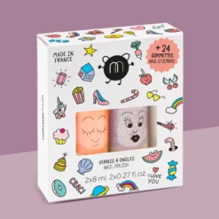 Nail Polish and Nail Sticker Set for Kids