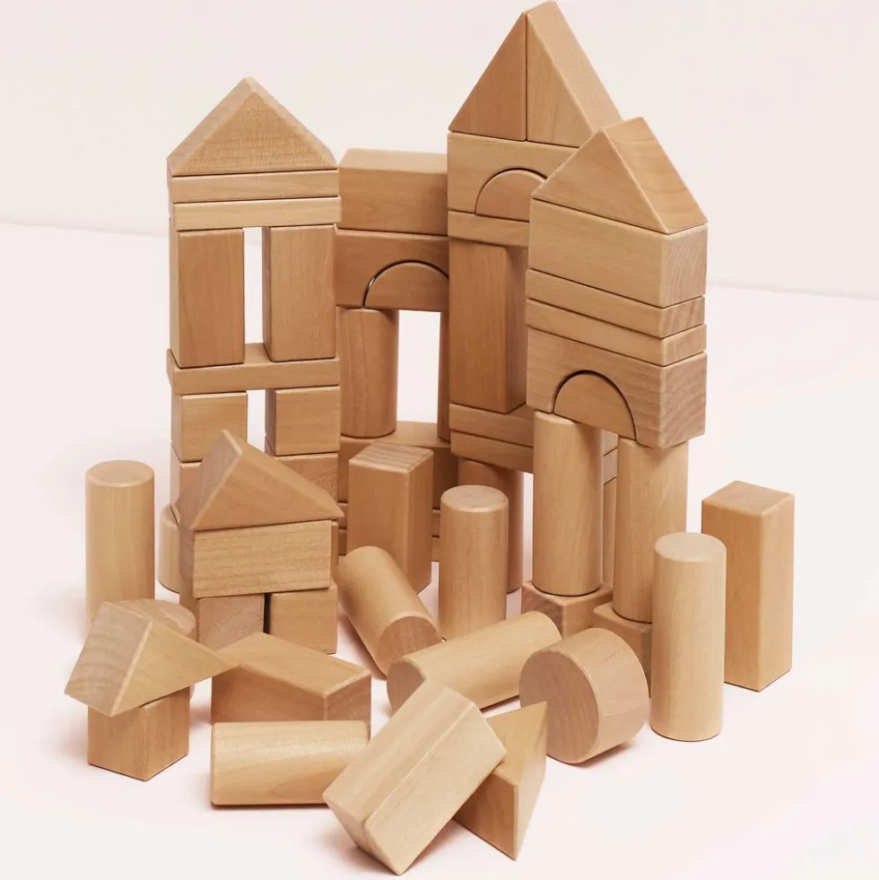 Natural Wood Building Blocks
