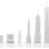 New York City Edition Acrylic Chess Set with Marble Hatch Board