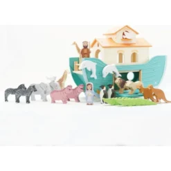 Noah’s Great Wooden Ark & Animals - 23 Pieces