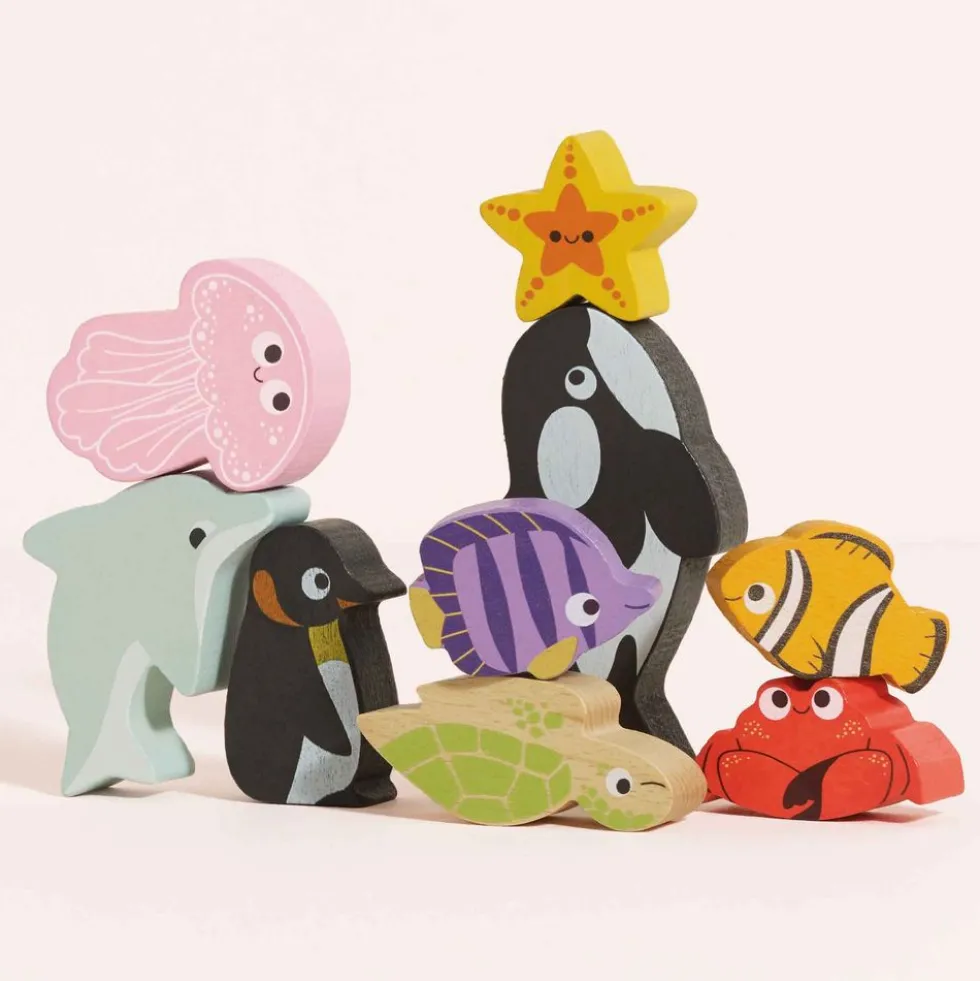 Ocean Life Stacking Animals & Bag