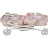 Olivia's Little World Polka Dot Princess Baby Doll Twin Bassinet Stroller