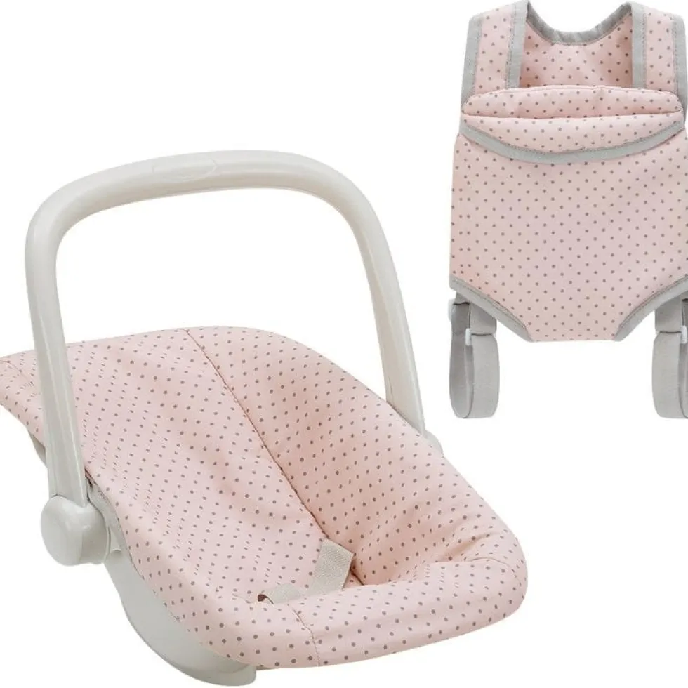 Olivia's Little World Polka Dot Princess Baby Doll Carrier & Car Seat Set