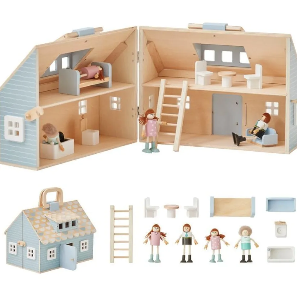 Olivia's Little World Quaint Portable Dolls Cottage & Accessories for 3.5" Dolls