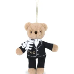 Piano Bear Boy Plush Ornament