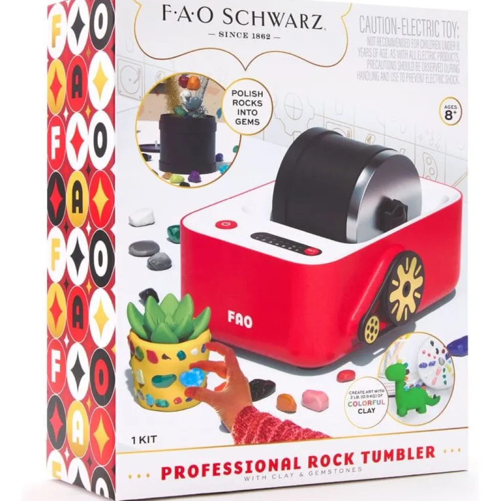 22 Piece Professional Rock Tumbler with Clay & Gemstones