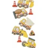 7 Piece Wood Construction Toy Cars, Trucks & Diggers Set