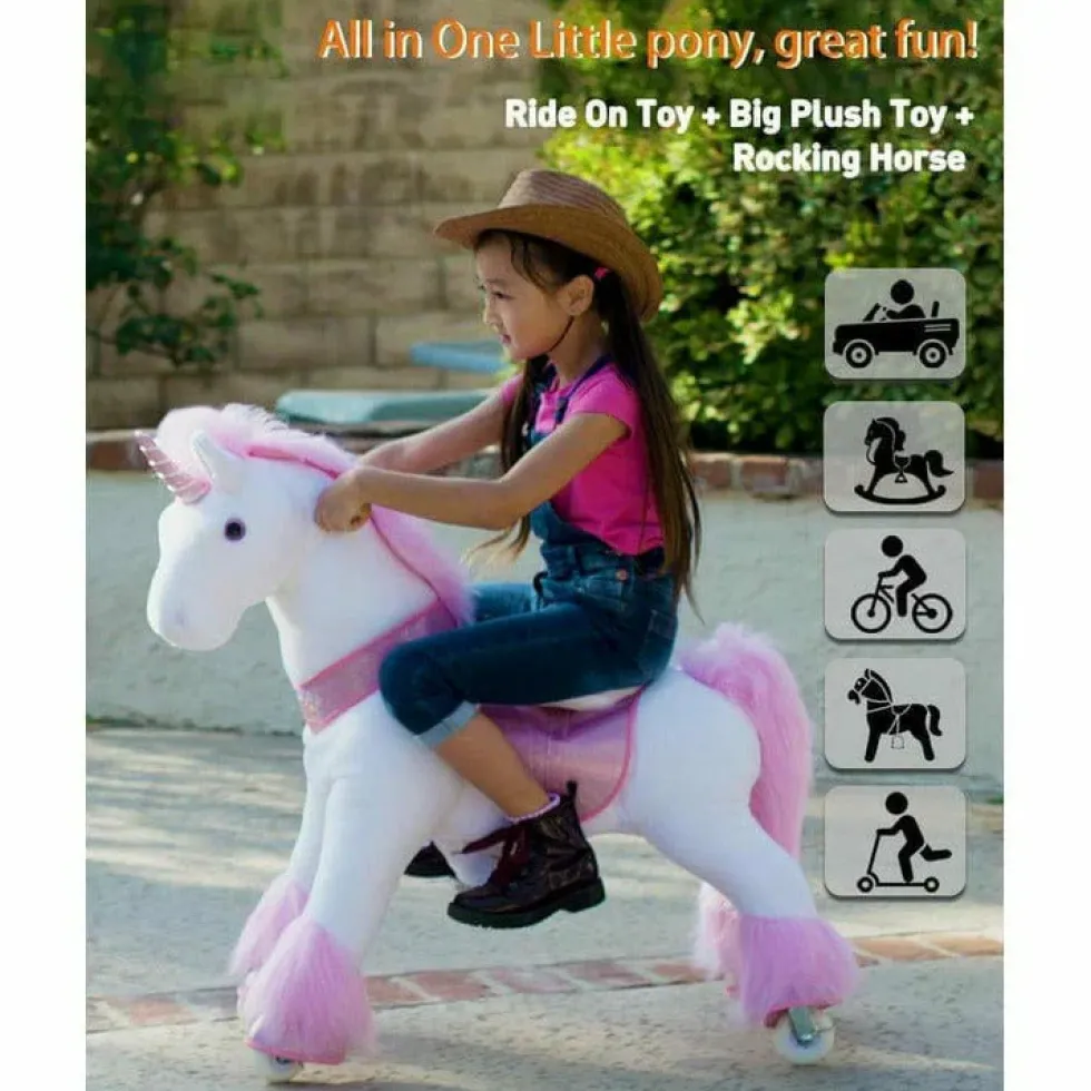 Pink Model U Ride-On Unicorn - 4-7 Years