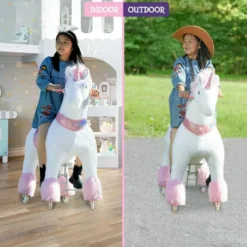 Pink Model U Ride-On Unicorn - 7+ Years
