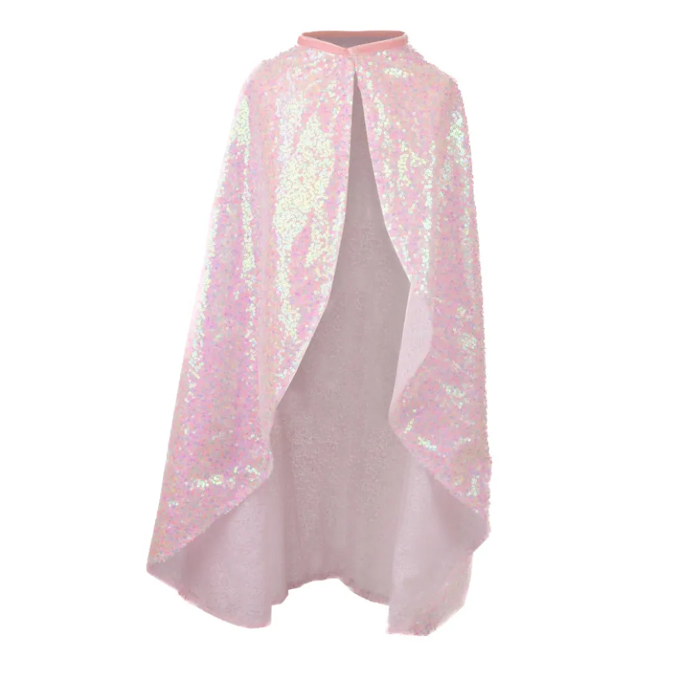 Pink Sequins Twirl Cape - Size 4-6 Years