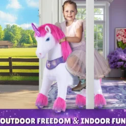 Pink Unicorn Model Y Ride on Toy - 3-4 Years