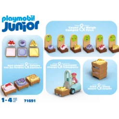 Playmobil Junior: Organic Market Stall & Forklift