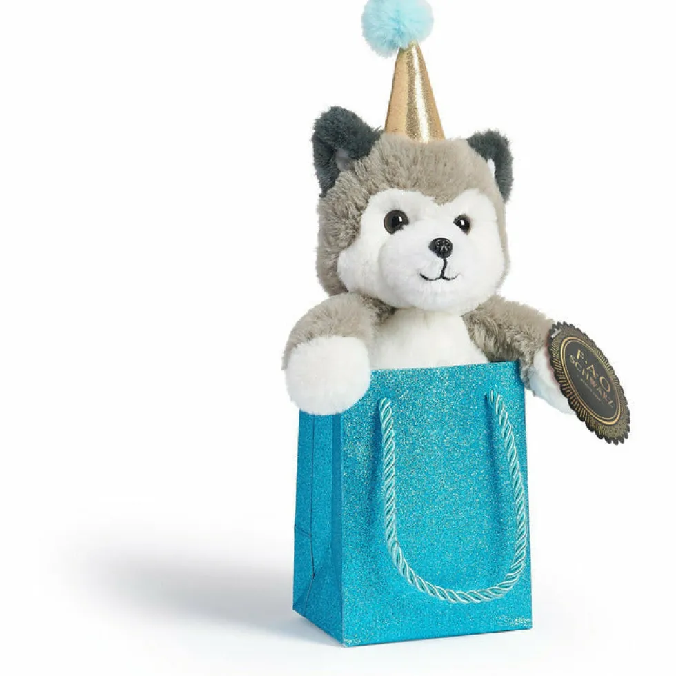 8" Plush Party Husky in a Bag