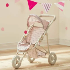 Polka Dots Princess Baby Doll Jogging Stroller - Pink