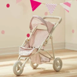 Polka Dots Princess Baby Doll Jogging Stroller - Pink