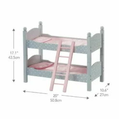 Polka Dots Princess Double Bunk Bed for 18