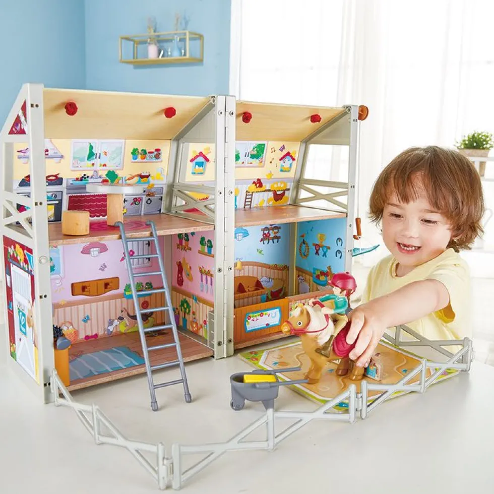Pony Ranch Barn Stable Club Playset Doll House