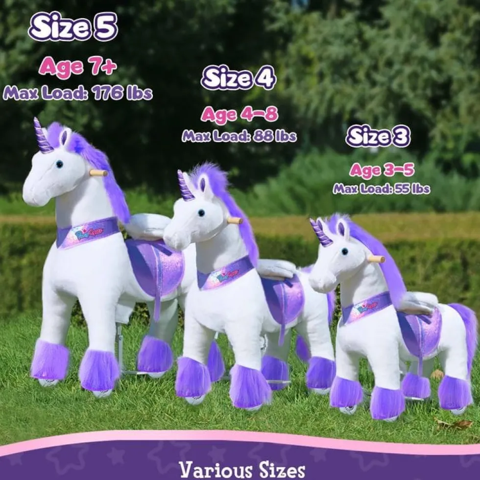 Purple Model U Ride-On Unicorn - 7+ Years