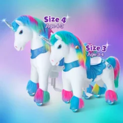 Rainbow Unicorn Model Y Ride on Toy - 4-7 Years