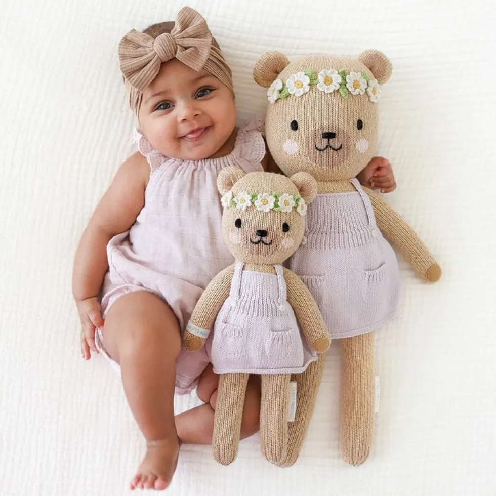 Regular 20" Olivia the Honey Bear Hand-Knit Doll