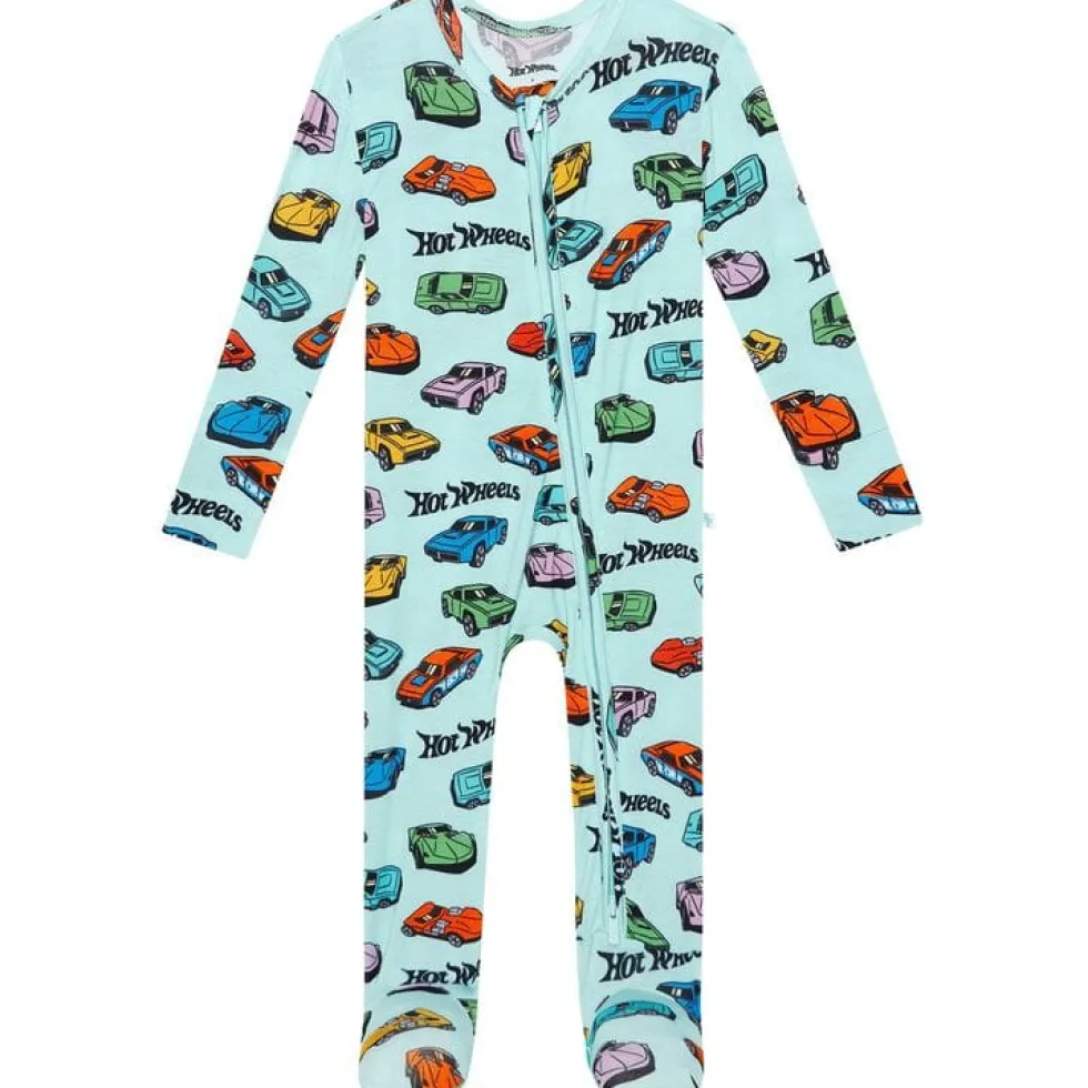 Retro Hot Wheels - Footie Zippered One Piece