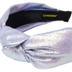 Shiny Knotted Headband - Purple